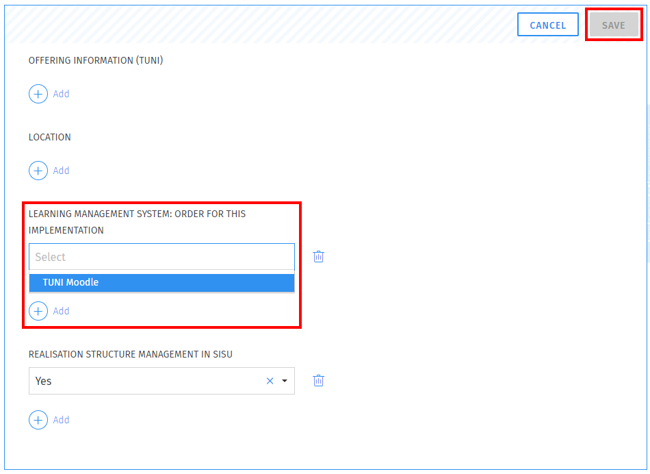 Learning management system: order for this